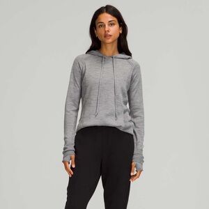 Lululemon Light Merino Wool Hoodie Heathered Core Light Grey Women’s size 4